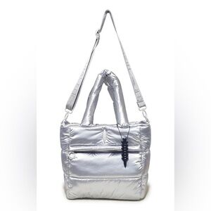 NWOT Thacker Quinn Medium Silver Puffer Bag